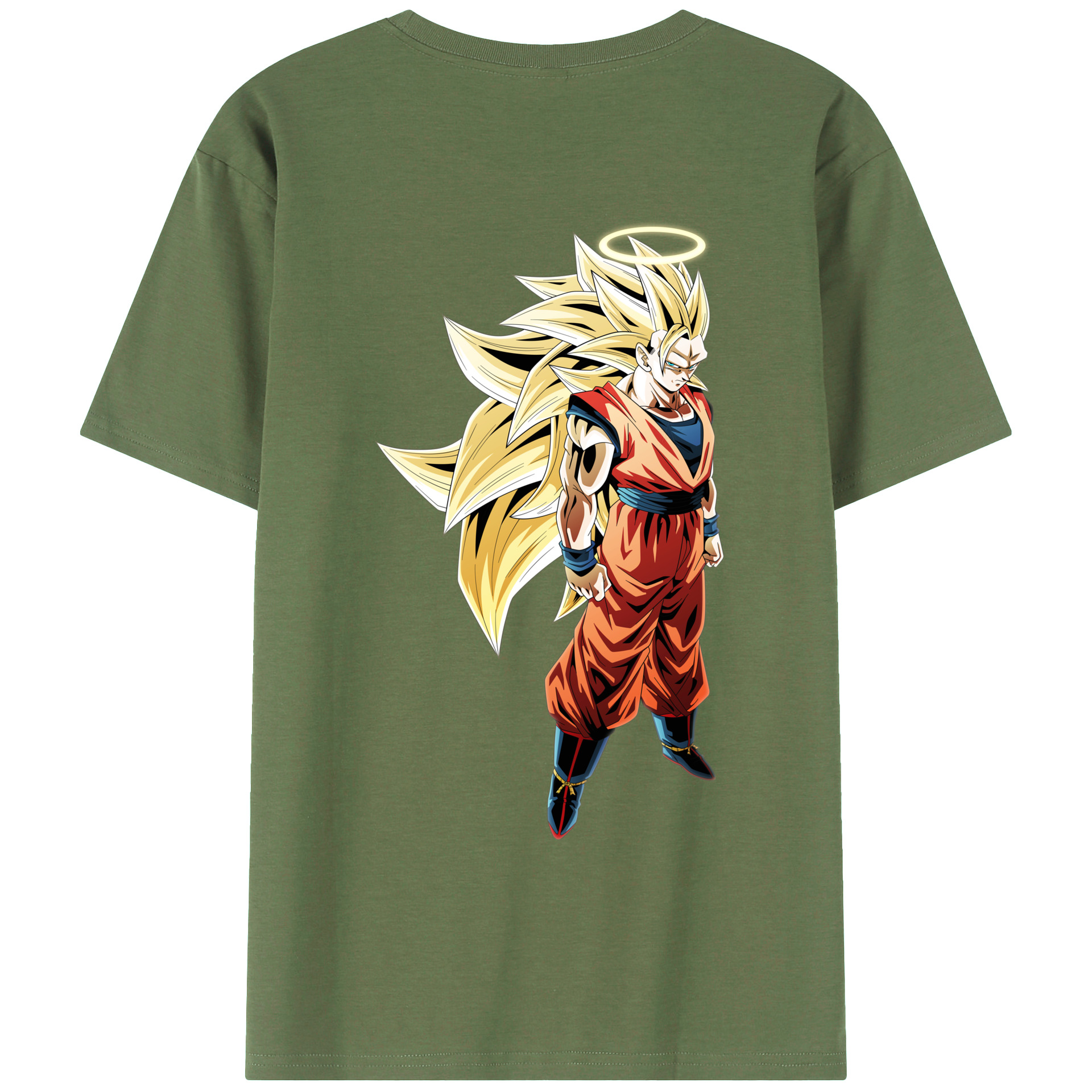 （画像用） ドラゴンボール 孫悟空（そん ごくう）Son Goku カカロット DRAGON BALL Kakarotto 綿100％ メンズ半袖Tシャツ（バックプリント） 通気性